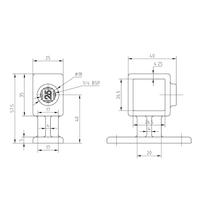 Doos Leuningdrager - zwart - vierkant - 25 mm (120 stuks)